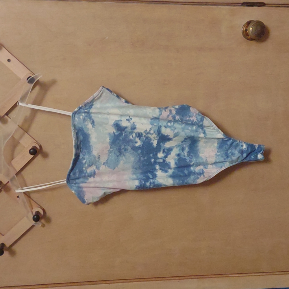 Plue and pink bodysuit